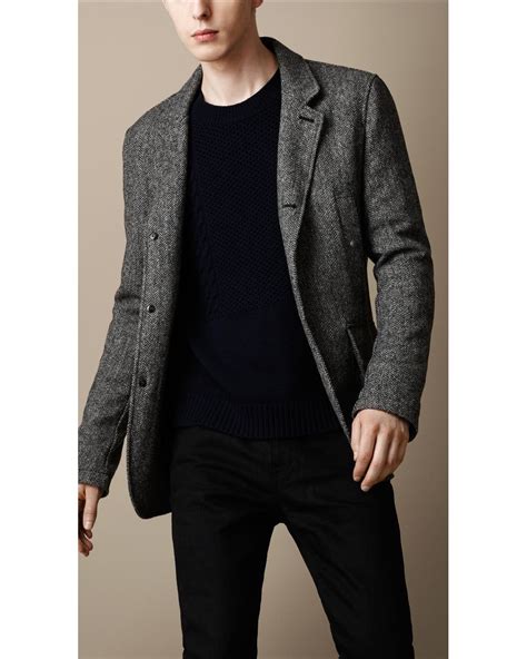 burberry heringbone tweed blazer|burberry signatures for men.